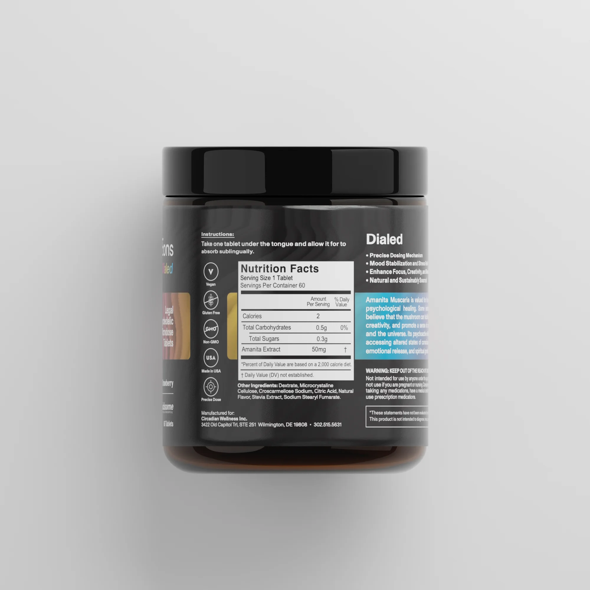 Eons DIALED Supplement Facts